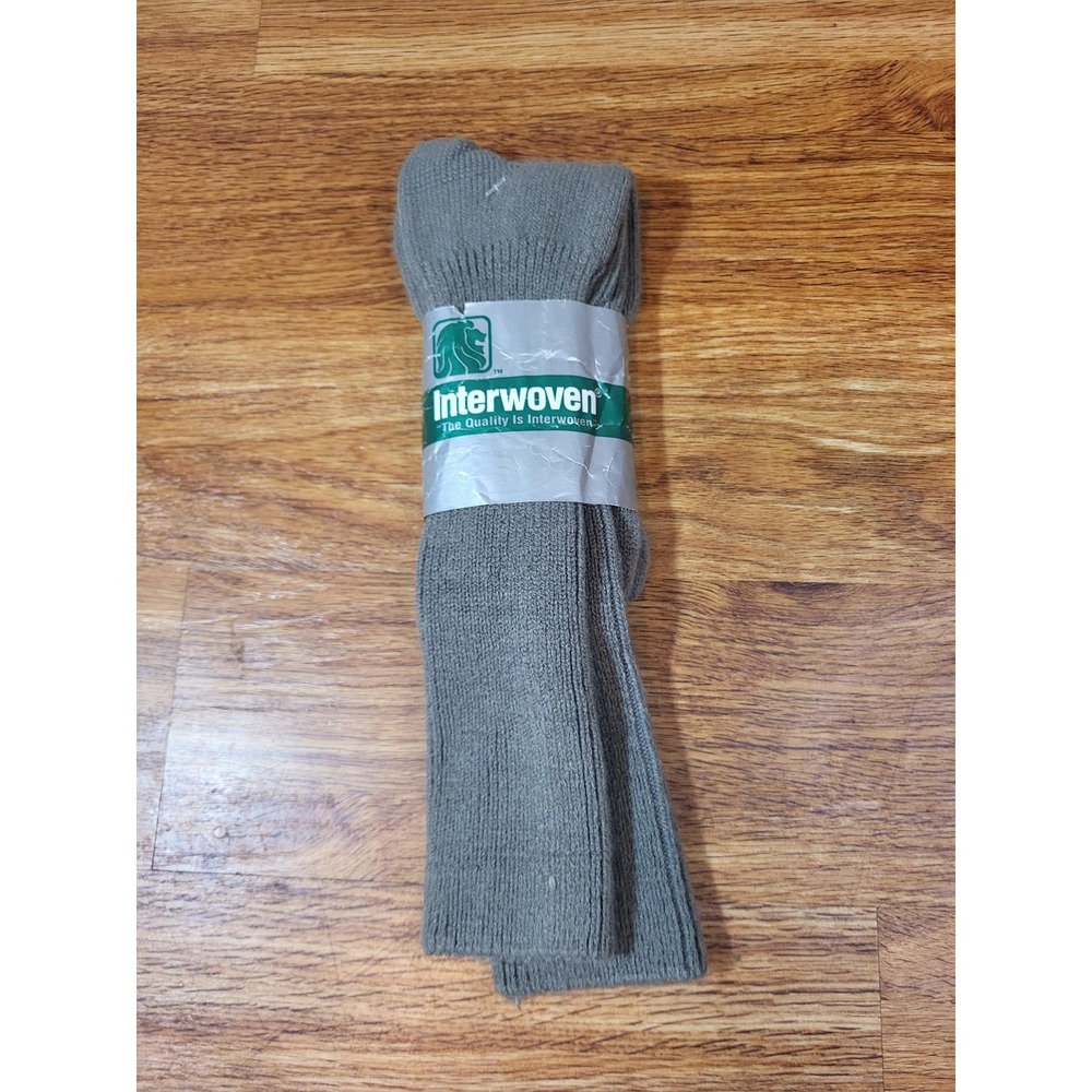 INTERWOVEN SPOILER 2950 Men's Black Dress Socks Mid-Calf  USA Large 10-13